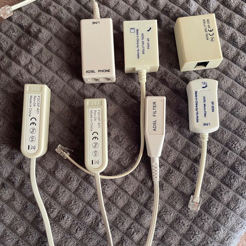 ADSL filters for landline phone new, set