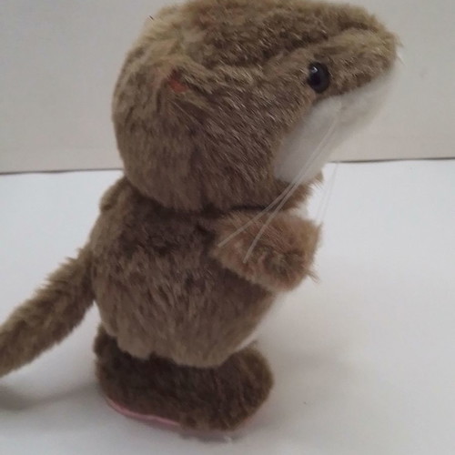 Vintage mechanical wind-up hamster toy used