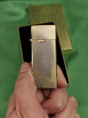 Sharp gas lighter used, gold plated with original box