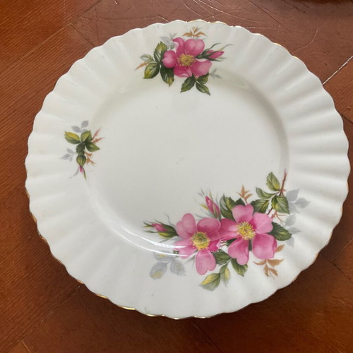 Royal Albert prairie rose cake plates like new, pack of 5