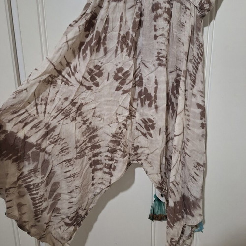 Wrap dress like new, beige and brown, size L