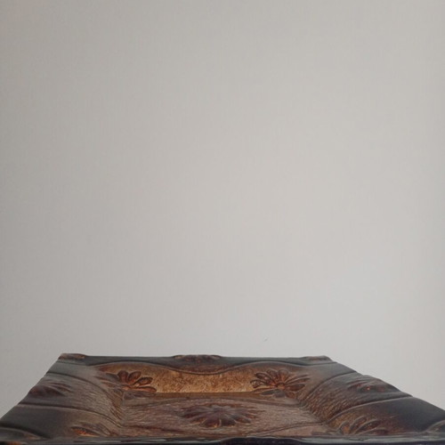 Decorative glass platter like new, 34x34 cm