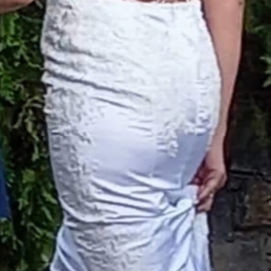Mermaid wedding dress used, ivory, handmade, size M