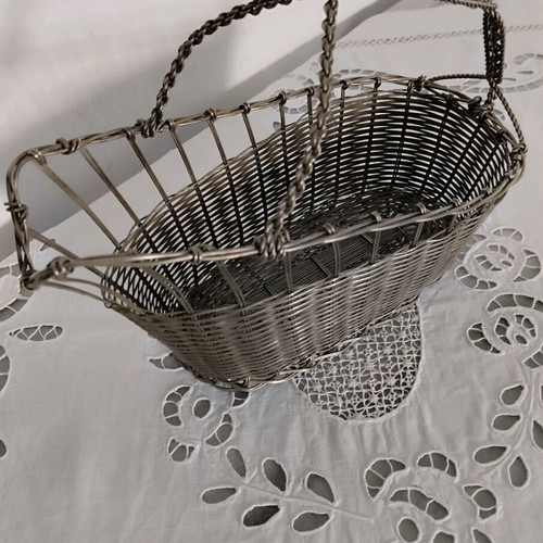 Handmade vintage antique wire basket like new