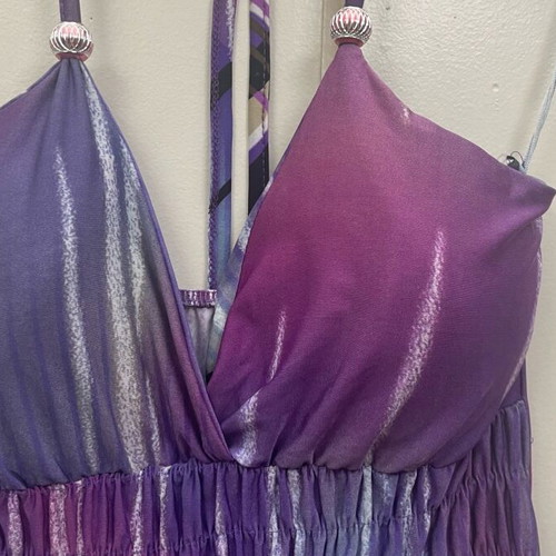 Summer dress like new, size S/M, purple and turquoise