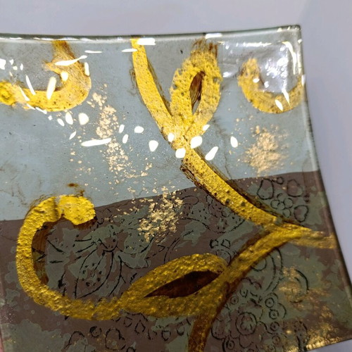 Set of 6 dessert plates N&M glassware, new, 13.5x13.5 cm