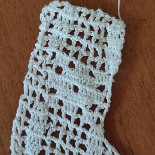 Set of 3 handmade white filet crochet pieces 100% cotton