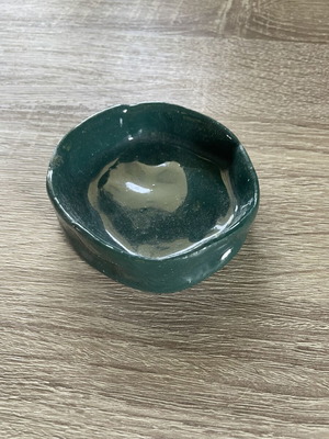 Handmade ceramic container suitable for jewelry or ashtray