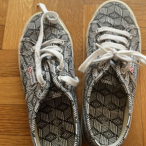 Superga canvas sneakers like new, size 38, black and white