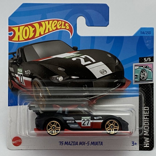 2015 Mazda MX-5 Miata Hot Wheels HW Modified car, black