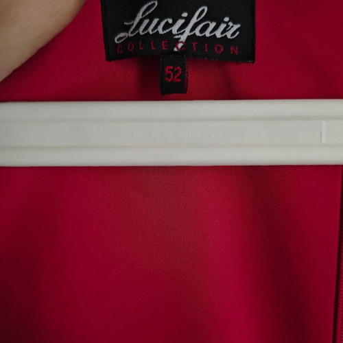Lucifair women's dress fuchsia satin like new, slim fit