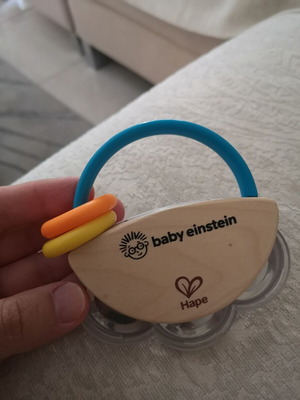 Hape Kids II Tiny Tambourine Baby Einstein σαν καινούργιο, ξύλινο και πλαστικό