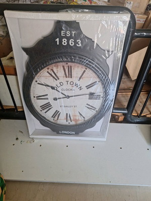 Hanging wall clock new 80cm height 60cm length