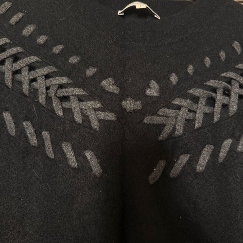 Cashmere sweater White + Warren size L like new, black and grey