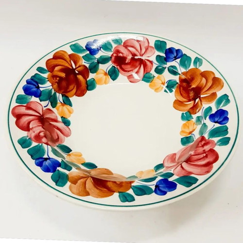 Polish Hand-Painted Ceramic Plate Fajans vintage, like new