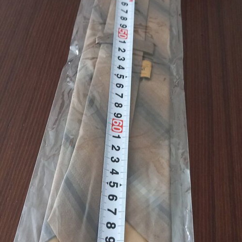 YSL tie new, gray and beige