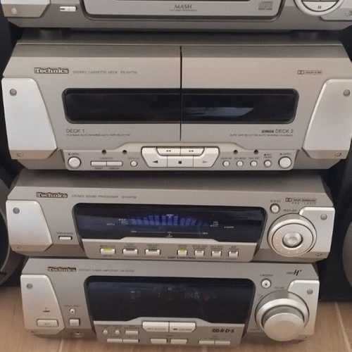 Technics sound system used with extra speaker, vintage video and GPS gift