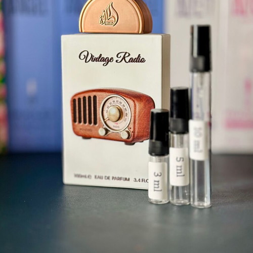 Lattafa Vintage Radio Eau de Parfum 3 ml new, authentic decant