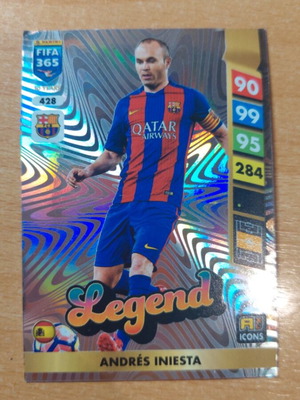 Κάρτα Legend Andres Iniesta panini σαν καινούργια
