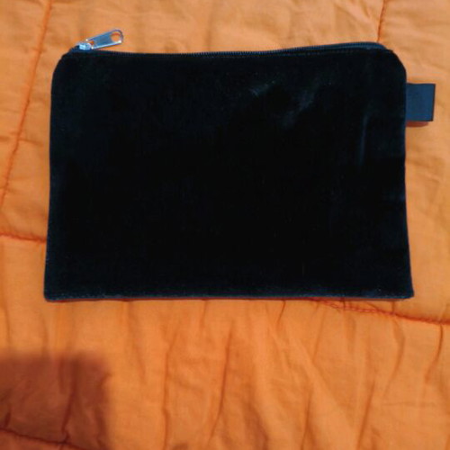 Handmade velvet toiletry bag new with zipper