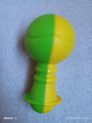Vintage Fisher-Price children's maraca green and yellow like new