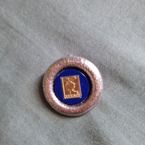Silver Cancer Zodiac Pendant with Blue Enamel like new