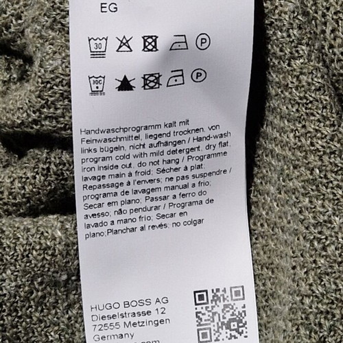 Hugo Boss linen pullover XL new, olive color