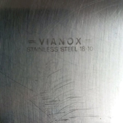 Serving platter used with gold detail Vianox 18/10 46x30 cm