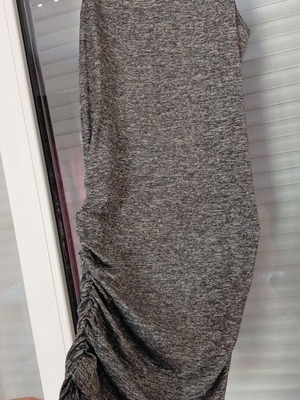 Shein women's grey stretchy bodycon dress