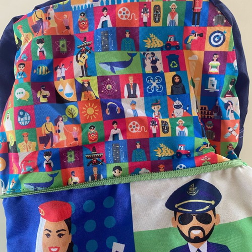 Emirates kids backpack like new, foldable