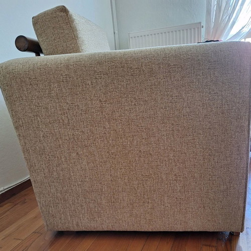 Armchair with storage space new, beige