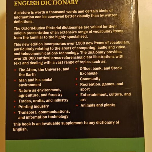 The Oxford-Duden Pictionary English dictionary new