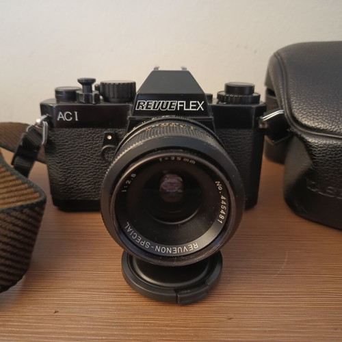 Revueflex AC-1 (Chinon Memotron) analog camera with Revuenon Special 35mm f2.8 lens used
