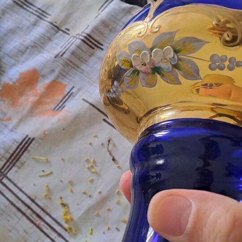 Glass vases Czech origin like new, set of two