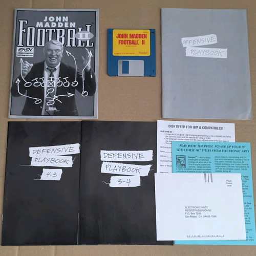 John Madden Football II PC like new, Big Box, 3.5" disks