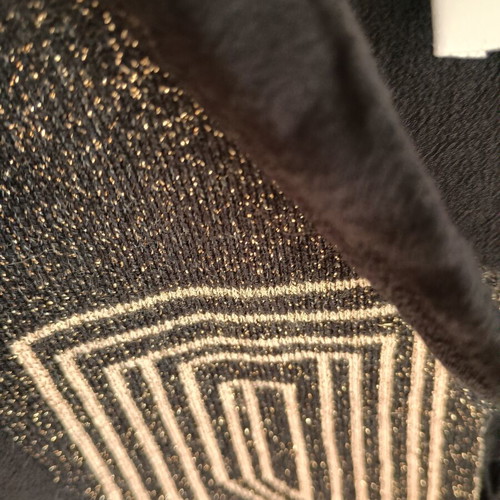 Aggel Knitwear sleeveless blouse with gold and silver embroidery