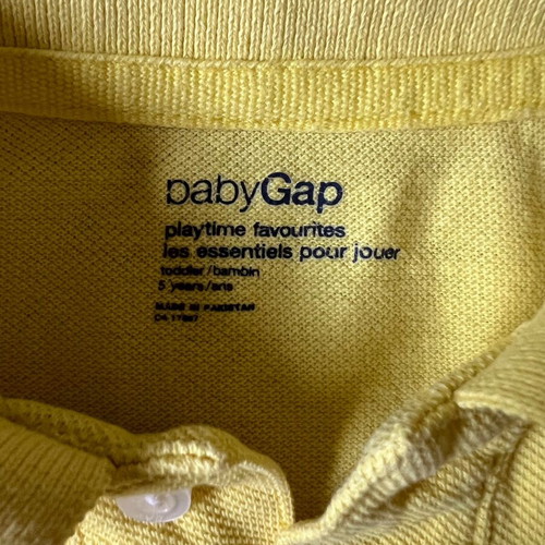 Gap t-shirt for boy 6 years old, like new, yellow, size 116 cm