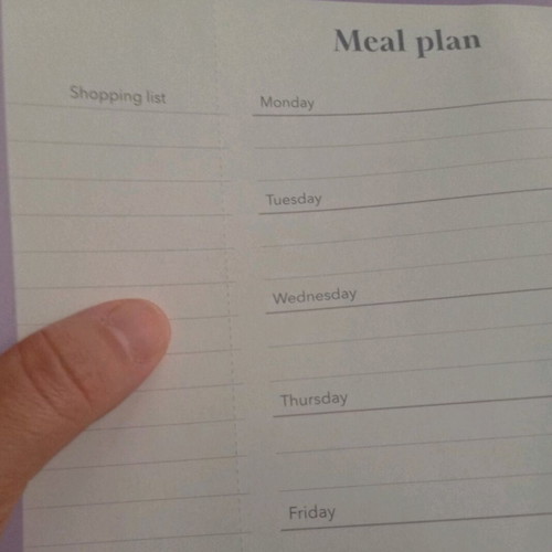 Weekly Meal Planner notebook like new for weekly meal preparation