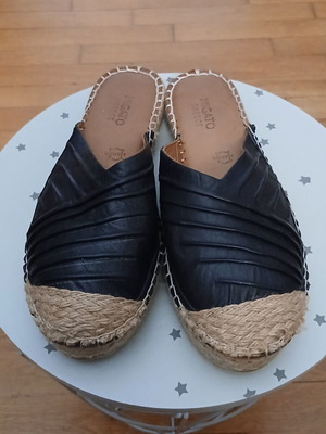 Migato leather espadrilles with woven detail size 38, like new