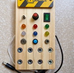 Wooden Busy Board Montessori with LED Lights and Tools new