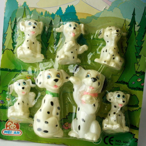 Vintage 90's Dalmatian puppies figures 101 Dalmatians Mei Ah new