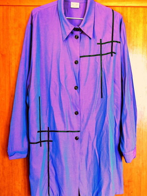 Blazer shirt Bender Clothing by Susan Bender NY like new, purple ombre