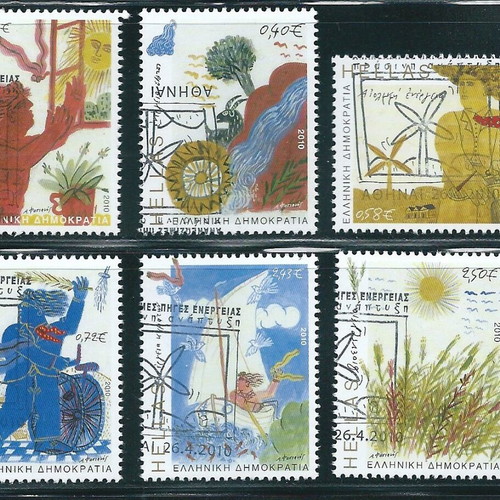 Hellas 2010 Renewable Energy Stamp Set with First Day Cover and Gum new