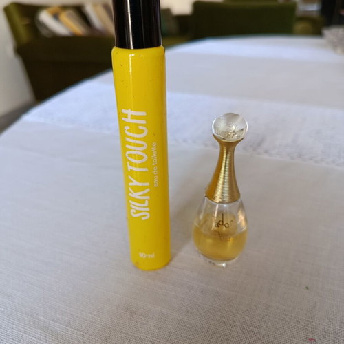 Mini perfumes Aloe Colors Silky Touch roll on 7ml and J'Adore Dior 5ml used