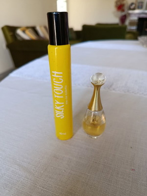 Mini perfumes Aloe Colors Silky Touch roll on 7ml and J'Adore Dior 5ml used