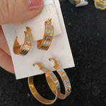 Set of 10 gold and silver jewelry pieces