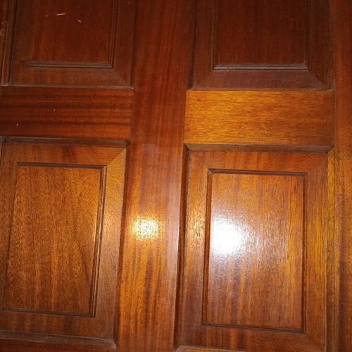 Mahogany door with frame like new 2.06x82 cm
