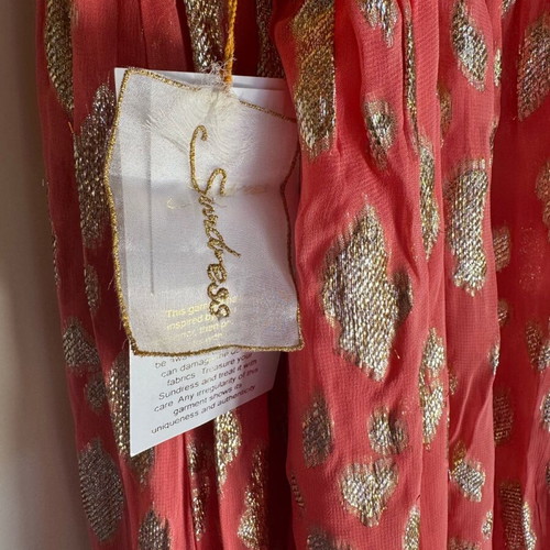 Sundress new, size S, red with gold details
