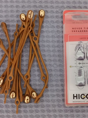 Hickies κορδόνια παπουτσιών χρυσαφί, 14 τεμάχια, καινούργια