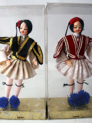 Tsolias Evzones 1821 Vintage 70's Figures, new, set of 2